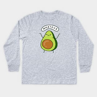 Whateves Avocado Kids Long Sleeve T-Shirt